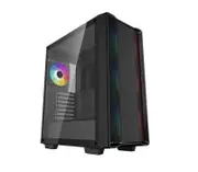 DeepCool CC560 ARGB V2 Mid-Tower Case Full-Sized Tempered Glass Window, 4 x Pre-installed A-RGB Fans 120mm, 2x 3.5' Drive Bays,7 Expansion Slots R-CC560-BKTAA4-G-2
