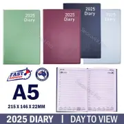 2025 A5 Planner Diary Day To View PVC Texture Soft Cover Journal Business Office