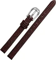 [FULNES] Lizard print cowhide leather watchband for ladies replacement watch white red Ultra-thin strap 6 8 10 12 14 16mm