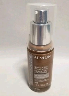 Revlon Illuminance Skin-Caring Liquid Foundation 513 Brown Suede 1 oz. New