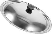 STOBAZA Universal Lid for Pots Pans and Skillets 26cm Cooking Pan Lid Stainless Steel Cookware Lid Replacement Pot Lid Cover Skillet Wok Lid with Round Knob Handle