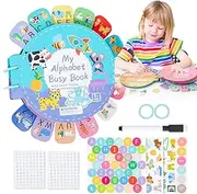 Alphabet Puzzle Book, Letter Learning Puzzle Book, Alphabet Matching Game, Educational Early Childhood Developmental Toy for Home Travel School