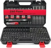 Ultimate Precision Screwdriver Bit Set: 260-Piece Premium Security Bit Set Includes Magnetic Security Bits, Nut Driver, Ratchet Wrench and Bits Holder