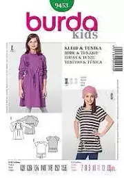 Burda Sewing Pattern 9453 Girls Childs Dress Tunic Size 7 - 13J