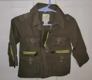 PEEK LITTLE PEANUT army Green Military Jacket S 3 - 6 Months Nordstrom NWOT