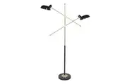 Sarantino Adjustable Two Light Lamp Black and Gold Finish