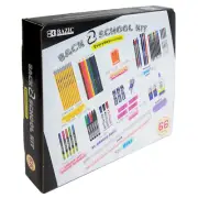 BAZIC Back to School Kit 66 Pieces, School Supplies Bundle Pack for Student, Pen