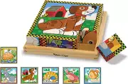 Pets Wooden Cube Puzzle with Storage Tray (16 Pcs)