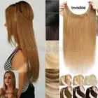 Wire In On One Piece REMY 100% Real Human Hair Extensions Hidden US Highlight