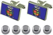 [Select Gifts] Shirt Dress Studs Valenca City Rio de Janeiro State Flag Cufflinks