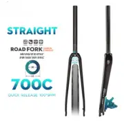 Carbon Fiber Bicycle Front Fork Straight Tube Road Bike Hard Fork 700C*18C-35C