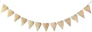 Party Decorations 13pcs/Set Wedding Vintage Pennant Banner Garland Flag Jute Burlap Flags for Home Party Birthday Wedding Party Decor Supply (Color : 2.35mm Shank)