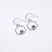 925 Sterling Silver Gemstone Earring Silver Dangle Earrings for Women Girls CE55