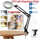 10X Magnifying Glass with 72 LED Light Magnifier Crafts Reading Desk Stand Lamp