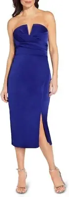 Aidan Mattox Womens Satin Mini Cocktail and Party Dress SZ 14
