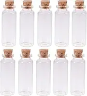 24 Pcs Mini Clear Glass Bottles with Corks Wishing Drifting Storage Containers for Small Items Craft Supplies Wedding Favors Decor