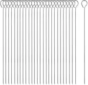 Jotia 50Pcs 30cm Stainless Steel Barbecue Skewers, Reusable Barbecue Skewers Kebab Skewers for BBQ Grill