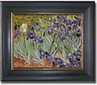 Black & Gold Framed Iris Garden (Irises) by Van Gogh Canvas Art (14 in x 17 in)