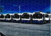 SYDNEY BUSES MERCEDES BUS LINE UP - A4 120 PIECE JIGSAW PUZZLE - (C)