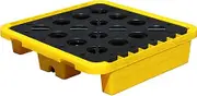 Spill-Proof Tray Oil Tank Spill Tray，Modular Spill Platforms, Polyethylene Spill Containment Platform, Industrial Parks Warehouses Factory Workshop Leakproof Tray, Can Stack Oil Drums Paint