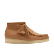 Clarks Wallabee Boot Mid 26175840 Womens Brown Leather Lace Up Chukkas Boots 7.5