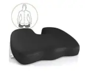 memory foam orthopedic seat cushion helps w/tailbone & sciatica back pain