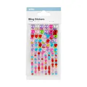 Bling Stickers - Flower and Heart