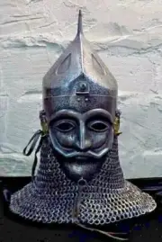 Steel Medieval Knight Mask Helmet with Chainmail ~ Ottoman Empire Helmet