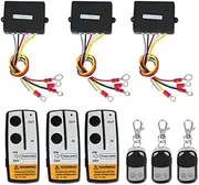 MeiKeL 3 Wireless Winch Remote Control Set Kit 12V Fit for Truck SUV ATV