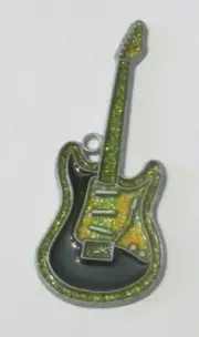 BLACK & GLITTER GUITAR SUNCATCHER (MUSICAL SUNCATCHERS)