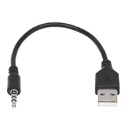 3.5mm Plug Aux Audio Jack To Usb 2.0 Male Charger Cable Adapter Cord For Car Mp3