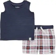 [Burt's Bees Baby] Baby Boys' Shirt and Pant Set, Top & Bottom Outfit Bundle, 100% Organic Cotton