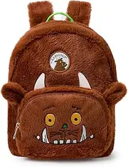 [The Gruffalo] Kids Mini Furry Backpack | Girls & Boys Brown Fluffy Rucksack with Adjustable Straps | Children’s Novelty Face Bag with 3D Ears and Horns | Story Book Series Merchandise Gift, Brown