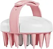 Hair Scalp Massager Shampoo Brush - Pink Hair Brush Head Scrubber For Shower | Scalp Massage Brush Shower Scrubber | Manual Hair Washing Comb With Body Brush Attachment That Removes Dandruff