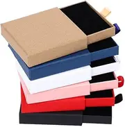 [Stritra] Pink 2022 Jewelry Gift Boxes Cardboard Box for Necklaces Bracelets Rings Earrings AU
