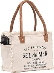 [Shy Shy Let's Touch The Sky] Shy Shy Bags Sel De Mer Upcycled Canvas Hand Bag Upcycled Canvas & Cowhide Tote Bag Radiant Upcycled Leather Messenger Bag