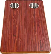 Haofy Marine Grade Boat Table Top 2 Stainless Steel Cup Holders, High Gloss Fireproof Finish, Fits RV Trailer