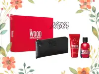 在飛比找Yahoo!奇摩拍賣優惠-DSQUARED2 WOOD 心動紅女性淡禮盒(100ml+