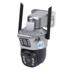 Security Camera With Solar Panel HD Double Lens Motion Detection 4G IP66 Wat Kit