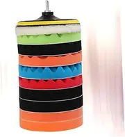 FELTECHELECTR 12 PCS Buffing Sponge Pad for Car Polishing Self Adhesive Wool Discs for Waxing and Detailing Compatible with Electric Drill Easy to Replace Buffing Kit