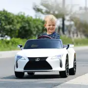 CostwayLexus Official Licensed Electric Ride on Car with 2.4G Remote Control-White