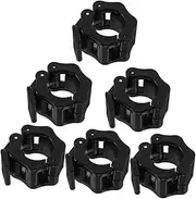 JOINPAYA 6pcs Barbell Snap Clip Barbell Accessories Barbell Lock Weightlifting Accessories Fitness Accessories Gym Barbell Clamps Weightlifting Clips Barbell Plate Clips Gym Gear Abs Black