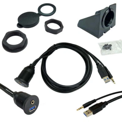 USB3.0+3.5mm AUX port USB3.0+3.5mm male Plug High speed 3.0 USB Extension Lead (for: Saab)