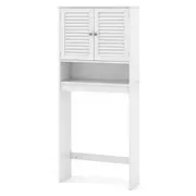 Giantex Toilet Rack Over-The-Toilet Storage Cabinet Freestanding Bathroom White