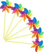 YARNOW 2sets Rainbow Wind Spinners for Outdoor Garden Decor Durable Windmill Decorations for Parties and Creating Vibrant Landscapes 8pcs*2