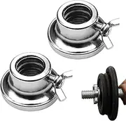 Dumbbell Clamps for Barbell - Pack of 2 Portable Collars | Cast Iron Weight Stopper, Screw Clamp Replacement for Sports Weightlifting Fitness