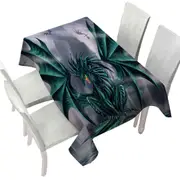 Cool Fantasy Design Ocean Cliff Jade Dragon Tablecloth