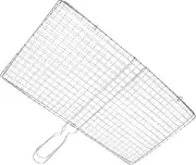 Barbecue Grill Basket Grilling Rack for Fish Vegetables and Meat Durable Mesh Design for Outdoor Bbq Camping and Picnics