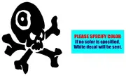 Skull Crossbones #080 Vinyl decal sticker Graphic Die Cut Car Truck Window 6"