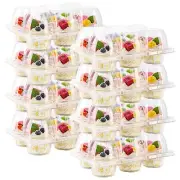 6 Count Cupcake Containers 30 Pack Cupcake Holders Clear Plastic Stackable Cupca